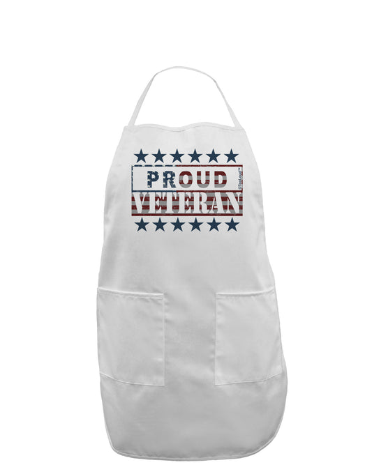 Proud Veteran Flag Adult Apron-Bib Apron-TooLoud-White-One-Size-Davson Sales