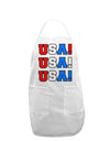 USA! USA! USA! Adult Apron-Bib Apron-TooLoud-White-One-Size-Davson Sales