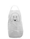 Cute Poodle Dog - White Adult Apron by TooLoud-Bib Apron-TooLoud-White-One-Size-Davson Sales