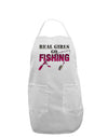 Real Girls Go Fishing Adult Apron-Bib Apron-TooLoud-White-One-Size-Davson Sales