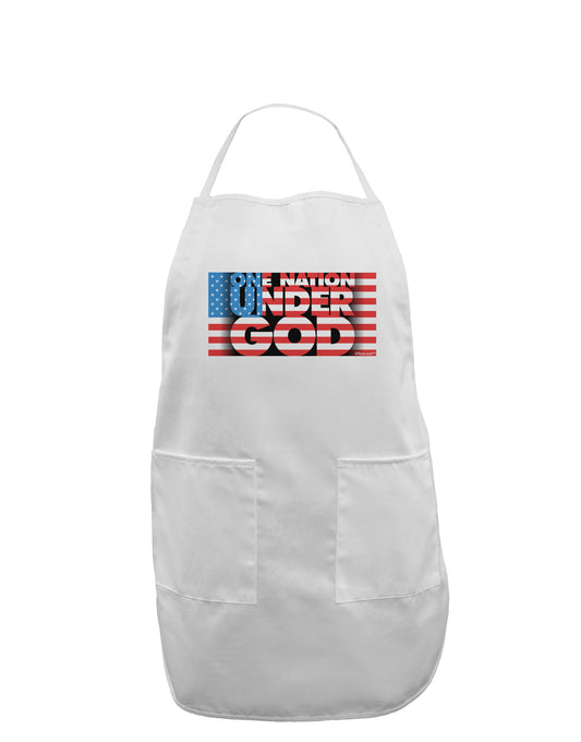 One Nation Under God Adult Apron-Bib Apron-TooLoud-White-One-Size-Davson Sales