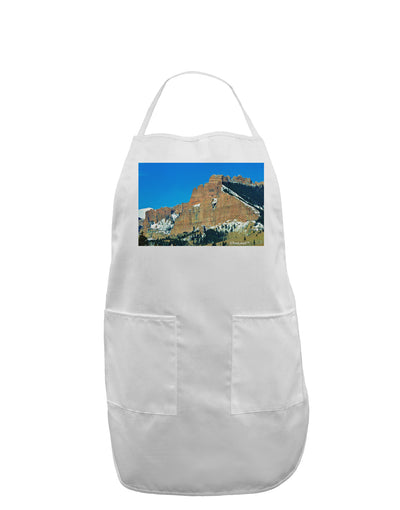 Colorado Snowy Mountains Adult Apron-Bib Apron-TooLoud-White-One-Size-Davson Sales