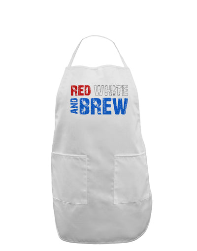 Red White and Brew Color Adult Apron by TooLoud-Bib Apron-TooLoud-White-One-Size-Davson Sales