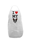 I Heart My Boston Terrier Adult Apron-Bib Apron-TooLoud-White-One-Size-Davson Sales