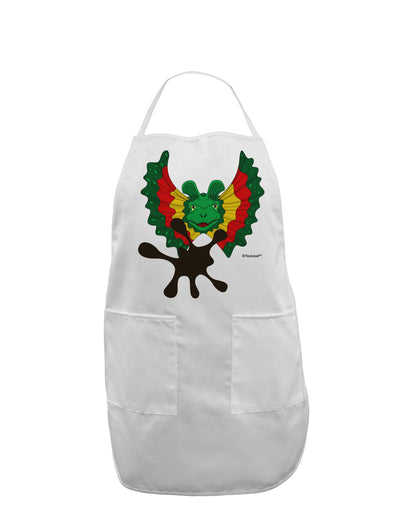 Dilophosaurus Design - Spit Adult Apron by TooLoud-Bib Apron-TooLoud-White-One-Size-Davson Sales