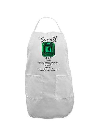 Birthstone Emerald Adult Apron-Bib Apron-TooLoud-White-One-Size-Davson Sales