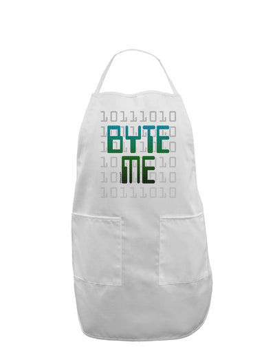 Byte Me Adult Apron-Bib Apron-TooLoud-White-One-Size-Davson Sales