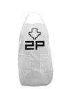 Player Two Selection Icon Adult Apron-Bib Apron-TooLoud-White-One-Size-Davson Sales