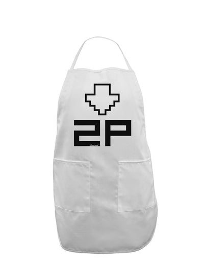 Player Two Selection Icon Adult Apron-Bib Apron-TooLoud-White-One-Size-Davson Sales