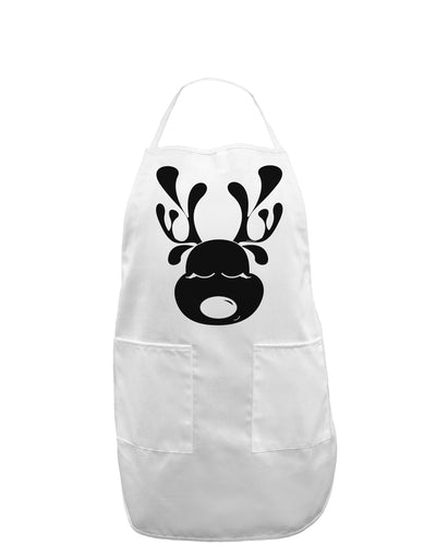 Cute Black Reindeer Face Christmas Adult Apron-Bib Apron-TooLoud-White-One-Size-Davson Sales