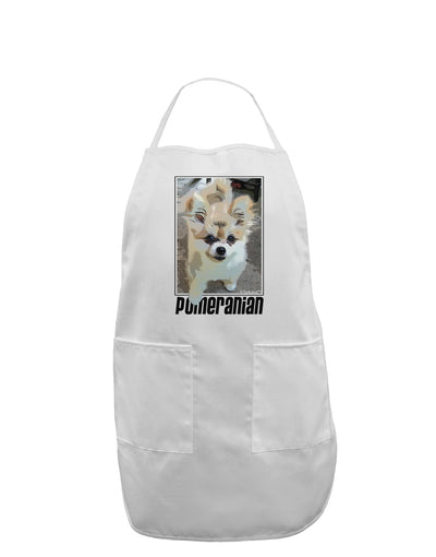 Pomeranian Step Out Adult Apron by TooLoud-Bib Apron-TooLoud-White-One-Size-Davson Sales