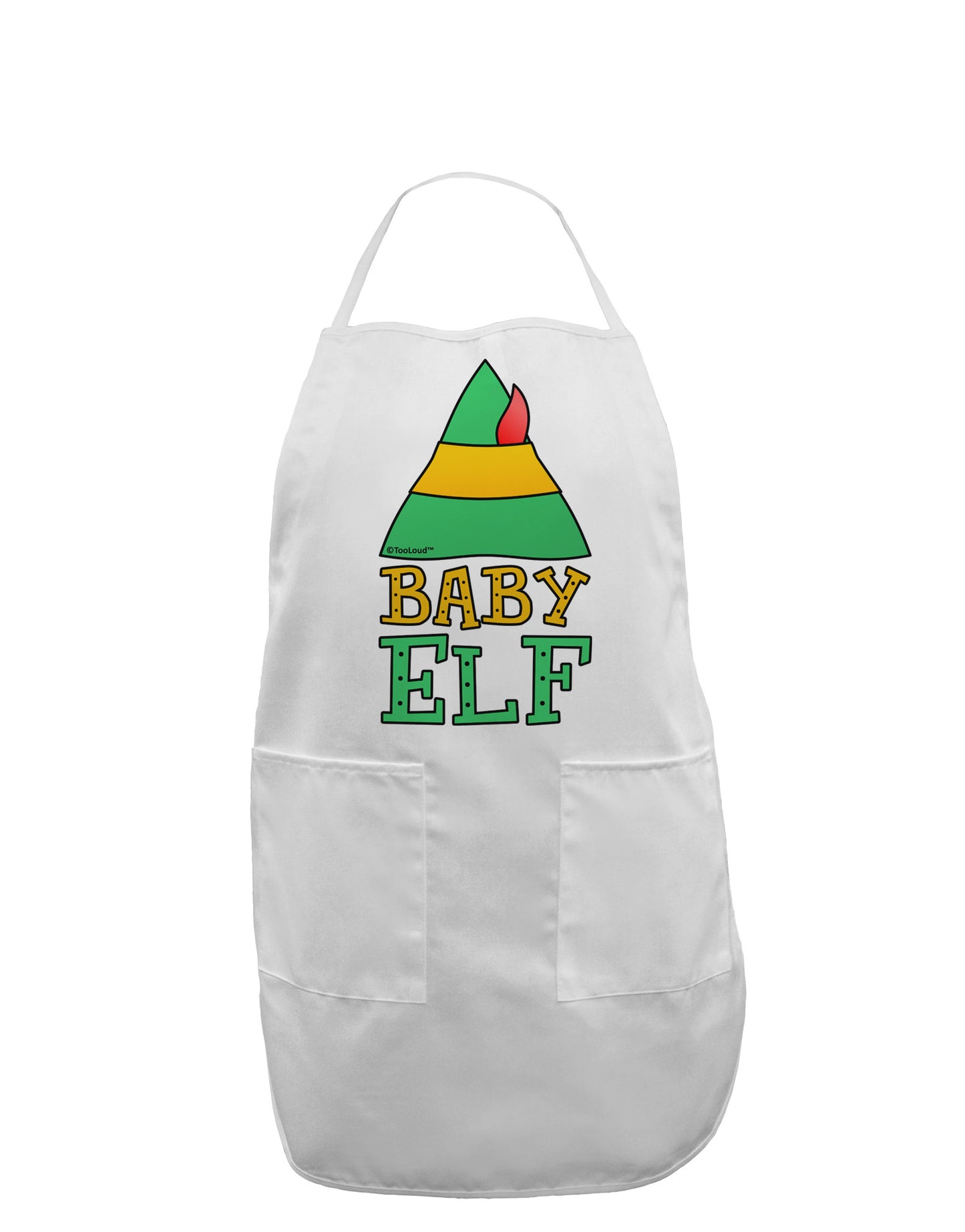 Matching Christmas Design - Elf Family - Baby Elf Adult Apron by TooLoud-Bib Apron-TooLoud-White-One-Size-Davson Sales