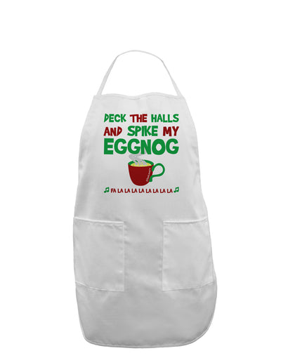 Spike My Eggnog Adult Apron-Bib Apron-TooLoud-White-One-Size-Davson Sales