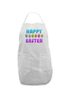 Happy Easter Decorated Eggs Adult Apron-Bib Apron-TooLoud-White-One-Size-Davson Sales