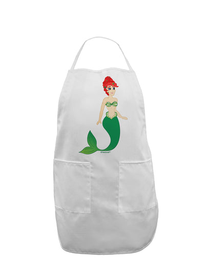 Mermaid Design - Green Adult Apron-Bib Apron-TooLoud-White-One-Size-Davson Sales