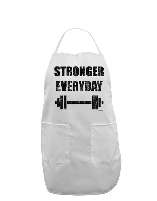 Stronger Everyday Gym Workout Adult Apron-Bib Apron-TooLoud-White-One-Size-Davson Sales