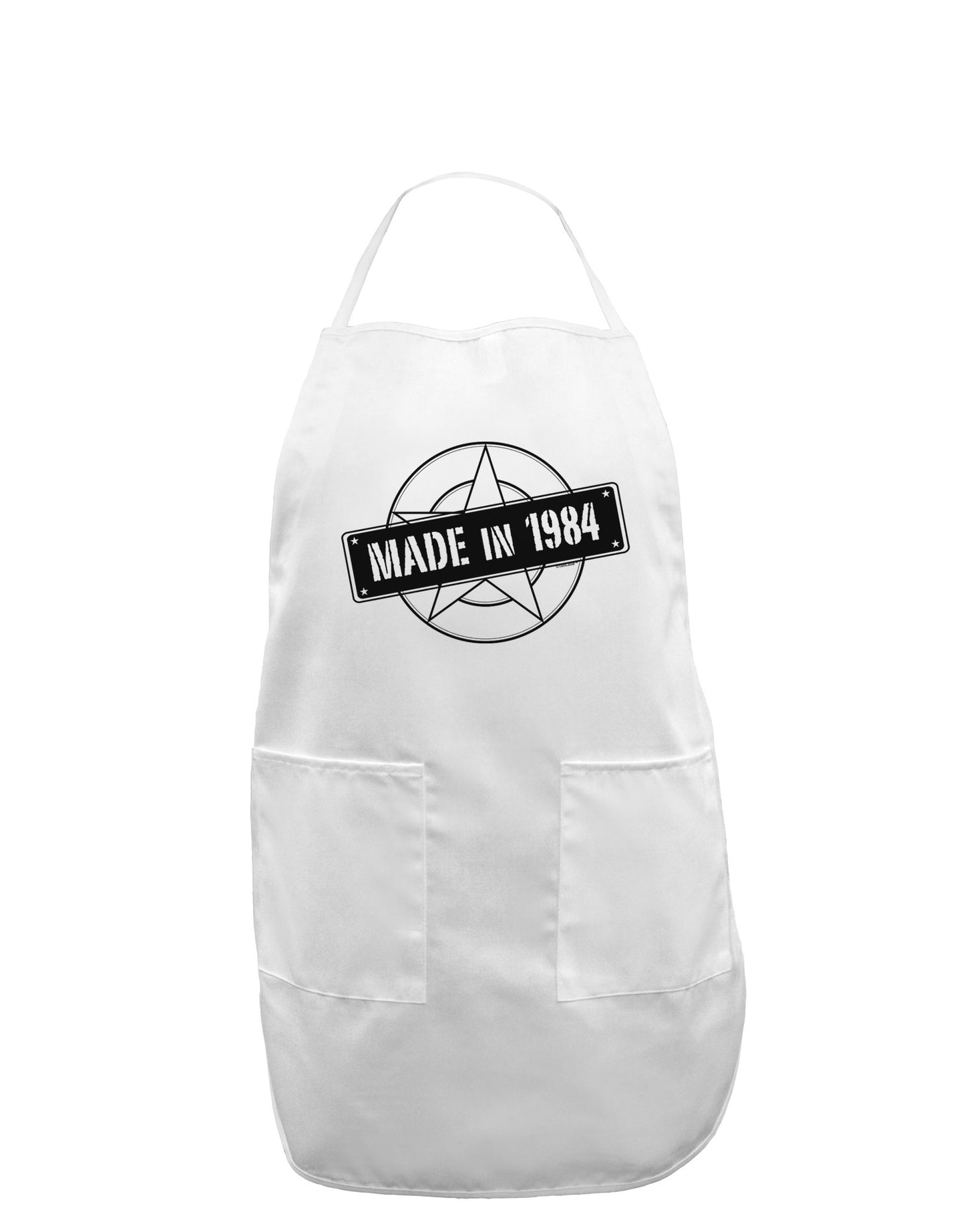 Made In Birth Year 1984 Adult Apron-Bib Apron-TooLoud-White-One-Size-Davson Sales