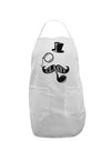 Classy Tophat Mustache Pipe and Monocle Adult Apron-Bib Apron-TooLoud-White-One-Size-Davson Sales