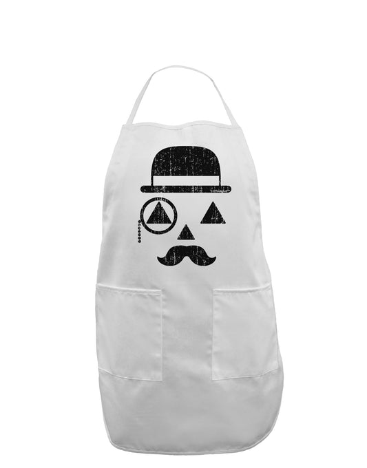 Gentleman Pumpkin Distressed Adult Apron-Bib Apron-TooLoud-White-One-Size-Davson Sales