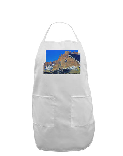 Colorado Snowy Mountains Cutout Adult Apron-Bib Apron-TooLoud-White-One-Size-Davson Sales