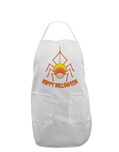 Cute Candy Corn Spider - Happy Halloween Adult Apron-Bib Apron-TooLoud-White-One-Size-Davson Sales