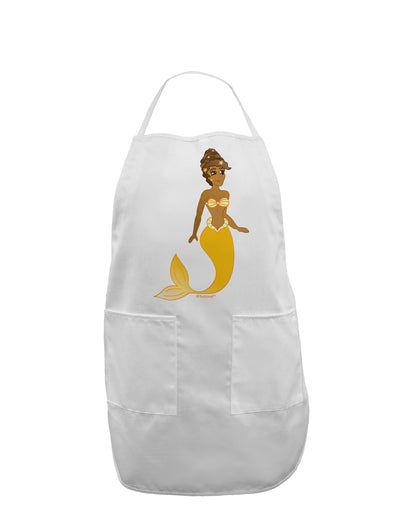 Mermaid Design - Yellow Adult Apron-Bib Apron-TooLoud-White-One-Size-Davson Sales