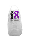 Hope for a Cure - Purple Ribbon Epilepsy - Flowers Adult Apron-Bib Apron-TooLoud-White-One-Size-Davson Sales