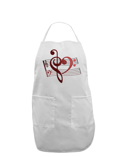 Heart Sheet Music Adult Apron-Bib Apron-TooLoud-White-One-Size-Davson Sales