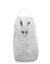 Scary Bunny Face White Distressed Adult Apron-Bib Apron-TooLoud-White-One-Size-Davson Sales