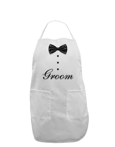 Tuxedo - Groom Adult Apron-Bib Apron-TooLoud-White-One-Size-Davson Sales