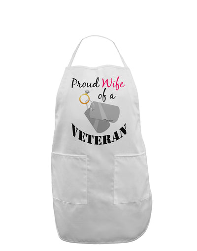 Wife of Veteran Adult Apron-Bib Apron-TooLoud-White-One-Size-Davson Sales