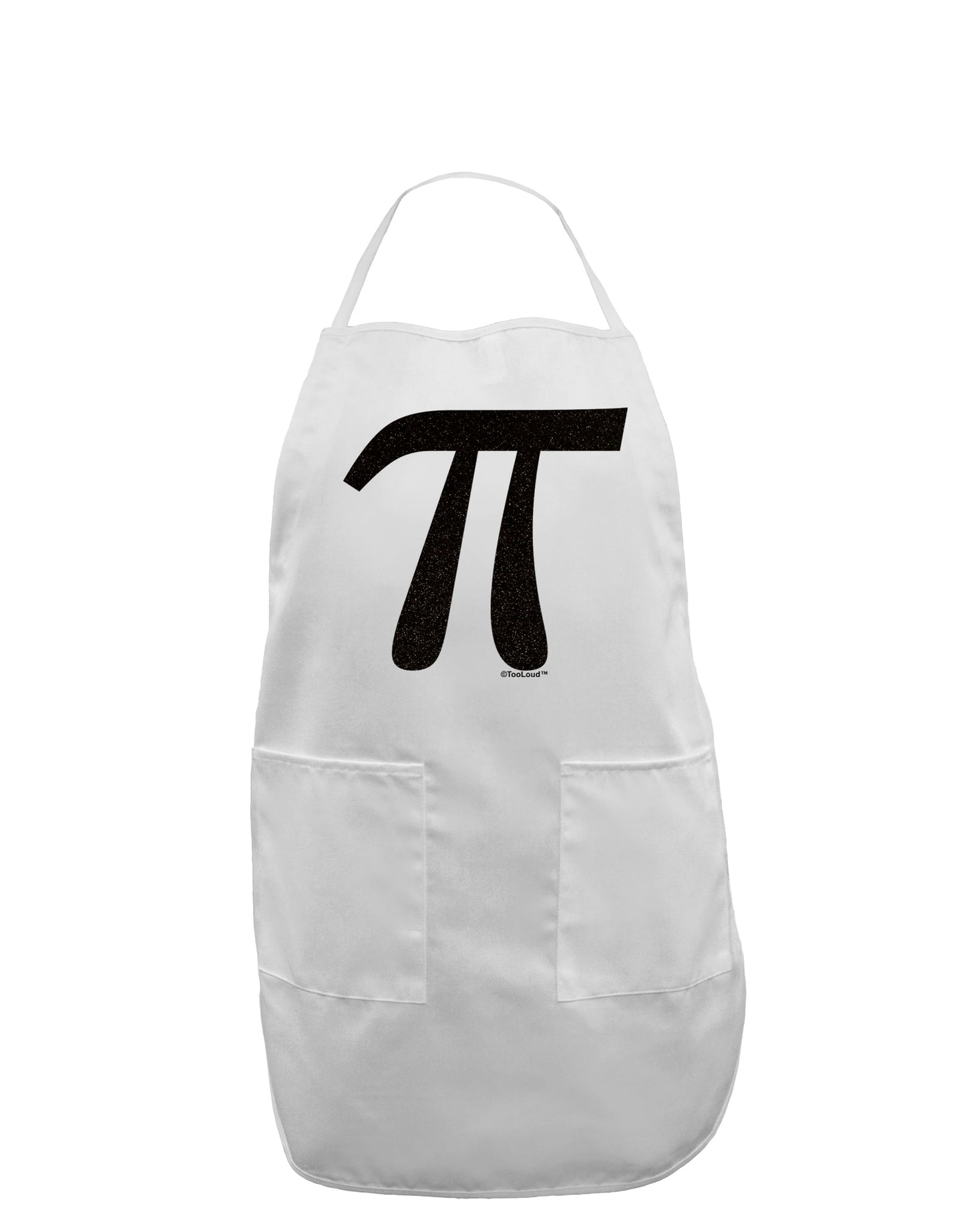 Pi Symbol Glitter - Black Adult Apron by TooLoud-Bib Apron-TooLoud-White-One-Size-Davson Sales