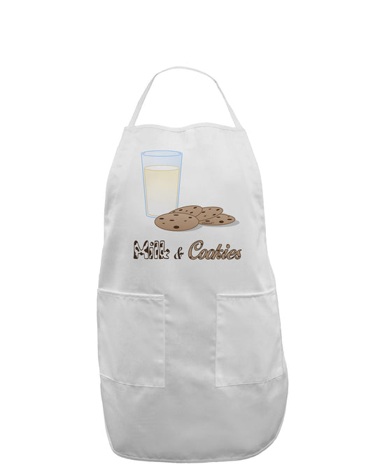 Milk and Cookies Design Text Adult Apron-Bib Apron-TooLoud-White-One-Size-Davson Sales