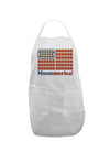 American Breakfast Flag - Bacon and Eggs - Mmmmerica Adult Apron-Bib Apron-TooLoud-White-One-Size-Davson Sales