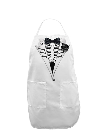 Skeleton Tuxedo Halloween Adult Apron-Bib Apron-TooLoud-White-One-Size-Davson Sales