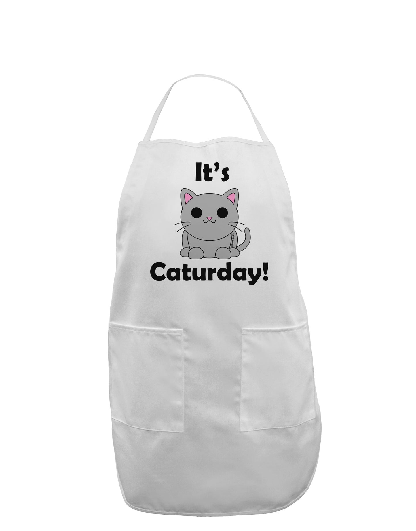 It's Caturday Cute Cat Design Adult Apron by TooLoud-Bib Apron-TooLoud-White-One-Size-Davson Sales