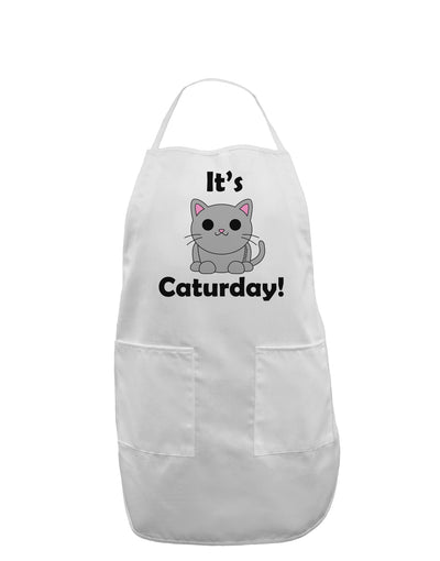 It's Caturday Cute Cat Design Adult Apron by TooLoud-Bib Apron-TooLoud-White-One-Size-Davson Sales