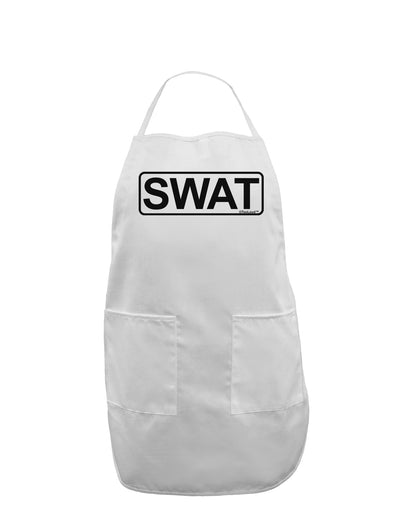 SWAT Team Logo - Text Adult Apron by TooLoud-Bib Apron-TooLoud-White-One-Size-Davson Sales