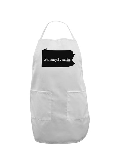 Pennsylvania - United States Shape Adult Apron by TooLoud-Bib Apron-TooLoud-White-One-Size-Davson Sales