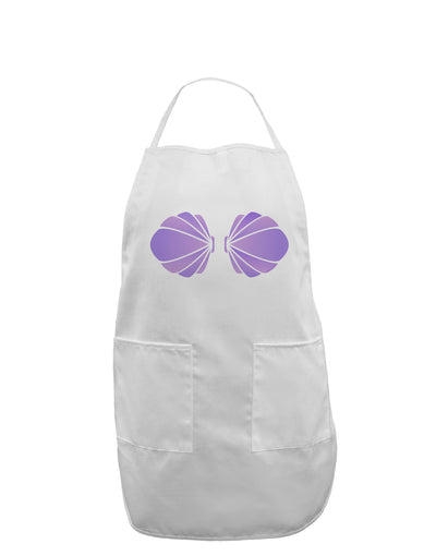 Easy Mermaid Costume Purple Shells - Halloween Adult Apron-Bib Apron-TooLoud-White-One-Size-Davson Sales