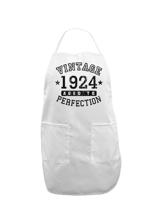 Vintage Birth Year 1924 Adult Apron-Bib Apron-TooLoud-White-One-Size-Davson Sales