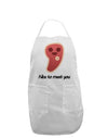 Steak - Nice to Meat You Adult Apron-Bib Apron-TooLoud-White-One-Size-Davson Sales