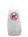 Distressed No Democrats Sign Adult Apron-Bib Apron-TooLoud-White-One-Size-Davson Sales