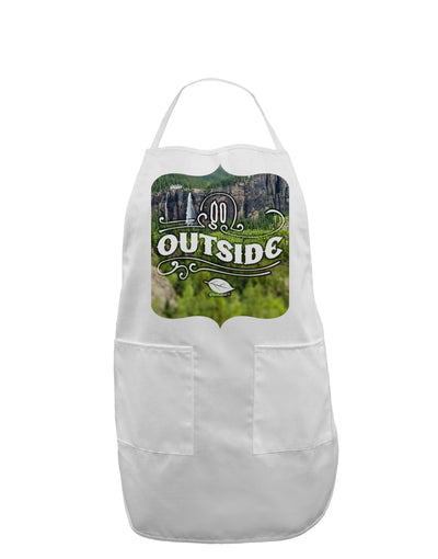 Go Outside - Beautiful Cliffs Adult Apron by-Bib Apron-TooLoud-White-One-Size-Davson Sales