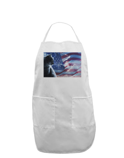 All American Cat Adult Apron by TooLoud-Bib Apron-TooLoud-White-One-Size-Davson Sales