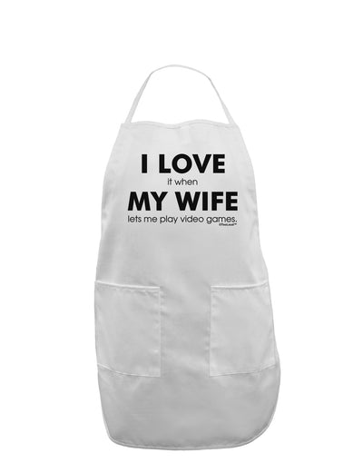 I Love My Wife Videogames Adult Apron-Bib Apron-TooLoud-White-One-Size-Davson Sales