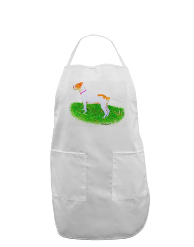 Vigilant Dog Watercolor Adult Apron-Bib Apron-TooLoud-White-One-Size-Davson Sales