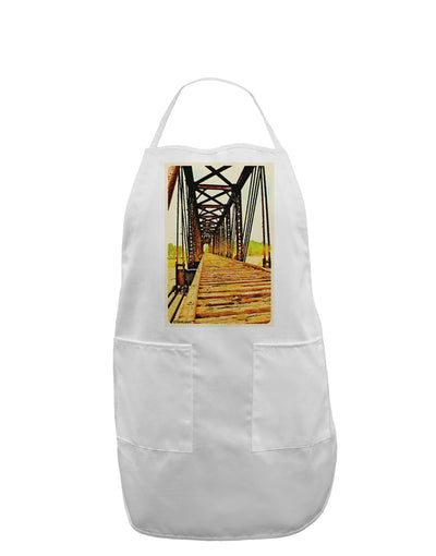 Colorado Bridge Watercolor Adult Apron-Bib Apron-TooLoud-White-One-Size-Davson Sales