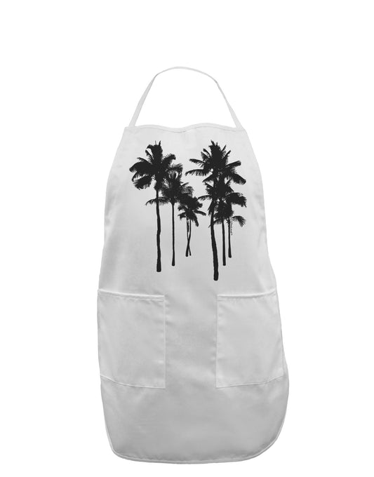 Palm Rows Silhouette Adult Apron-Bib Apron-TooLoud-White-One-Size-Davson Sales