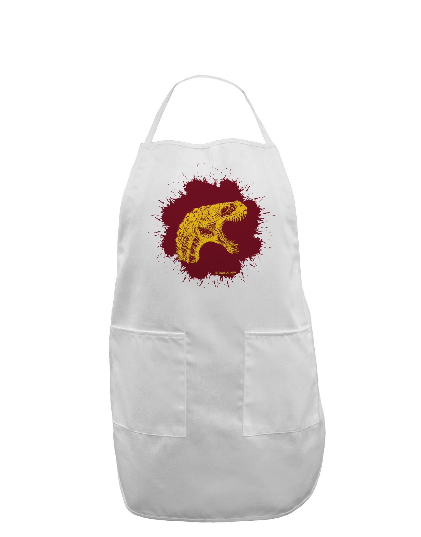 Jurassic Dinosaur Face Blood Splatter Adult Apron by TooLoud-Bib Apron-TooLoud-White-One-Size-Davson Sales